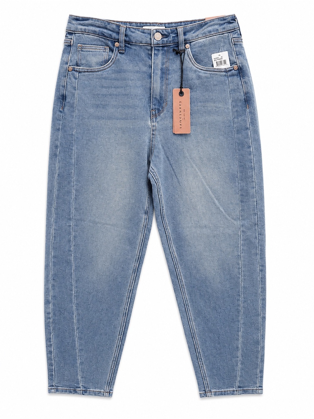 NWT Sanctuary Denim Stella High Rise Soft Barrel Jeans Size 28 Light Wash